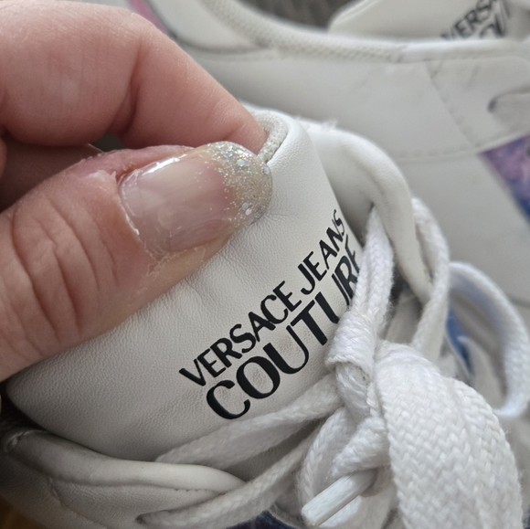 Versace Jeans Couture White Leather Sneakers Shoes Platform Chunky Lug Sole - Picture 13 of 16